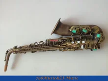 Eb Alto Saxophone Red Antique Body and Yellow Antique Keys High F# With-Black Pearl Buttons