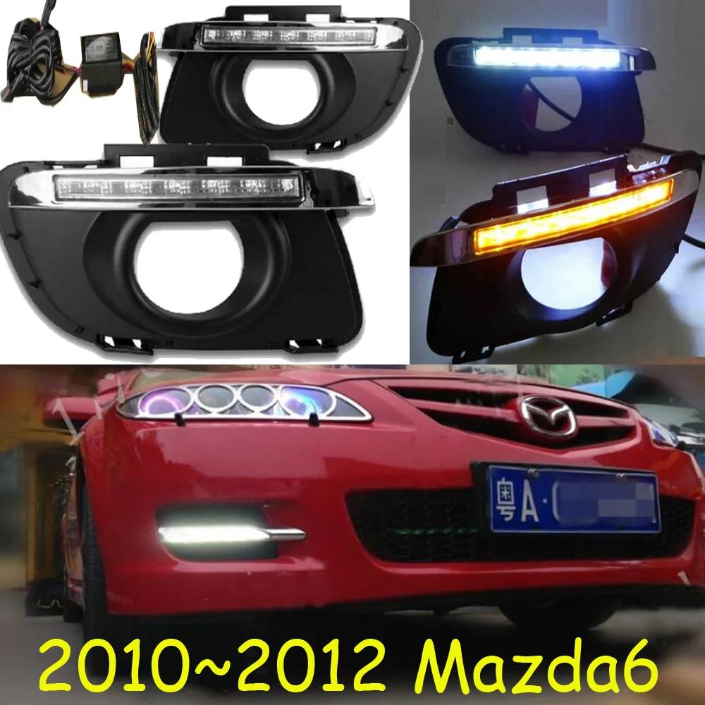 Бампер лампа для 2006~ 2012 mazda 6 Дневной светильник, автомобильные аксессуары, светодиодный, Дневной светильник мазд6 противотуманный светильник, Мада; CX-5