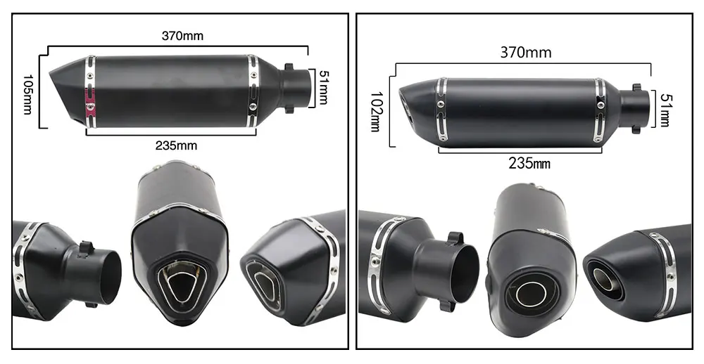 ZSDTRP Мотоцикл скутер изменение Escape глушитель выхлопной трубы дБ убийца GY6 CBR125 250 CB400 YZF чехол для Akrapovic Yoshim
