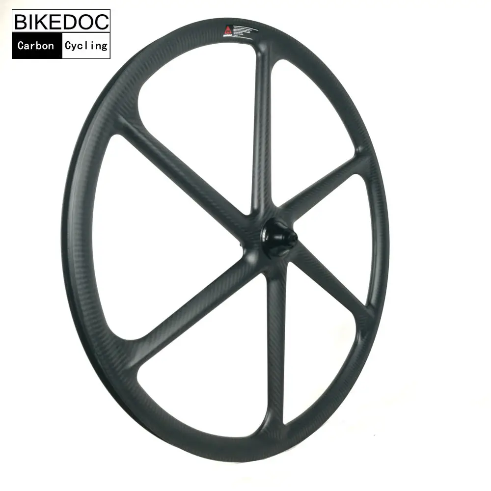 Cheap BIKEDOC Mountain Bike Carbon 6 Spoke Wheel 26er Carbon Mtb Wheel 650b And 29er Mtb Bicycle Wheel 0
