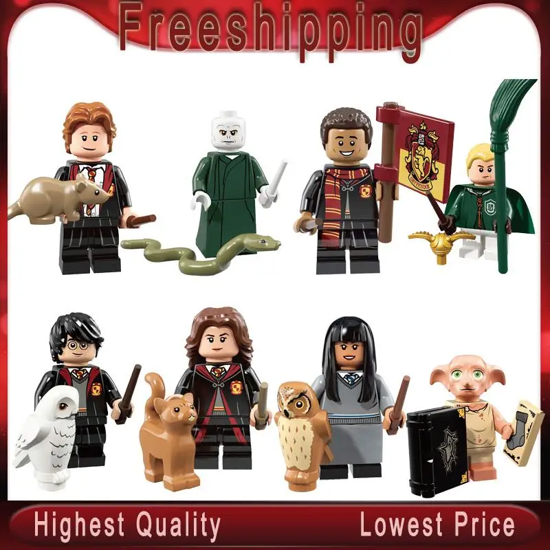 

Harry Series Potters Dobby Moody Dumbledore Quirrell Filch Voldemort Dean Thomas Building Blocks Gift Toys WM6040