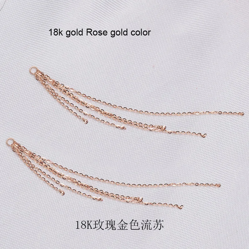 Women DIY Jewelry  Earring Accessrioes Fashion Design Au750 18k Gold  Chains Tassel - 2