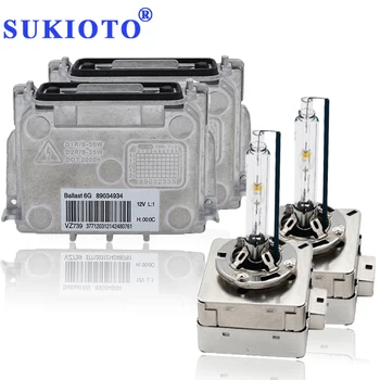 

SUKIOTO OEM D1S Ballast Kit 4L0 907 391 89034934 D1S D1R xenon ballast Control Unit Box Car Headlight kit D1S D3S 4300K-8000K