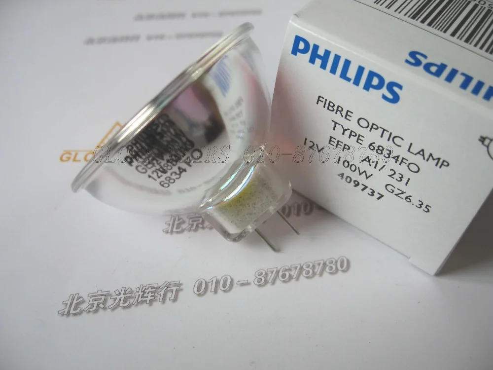 10pcs philips 12v 100w 6834fo fiber optic lamp 6834 a1 light bulb