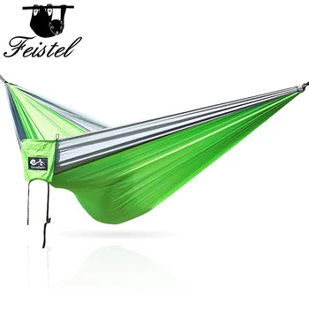

NEW Stitching Color Outdoor Camping Portable Outdoor Parachute 2 people Hammock 300*200 cm