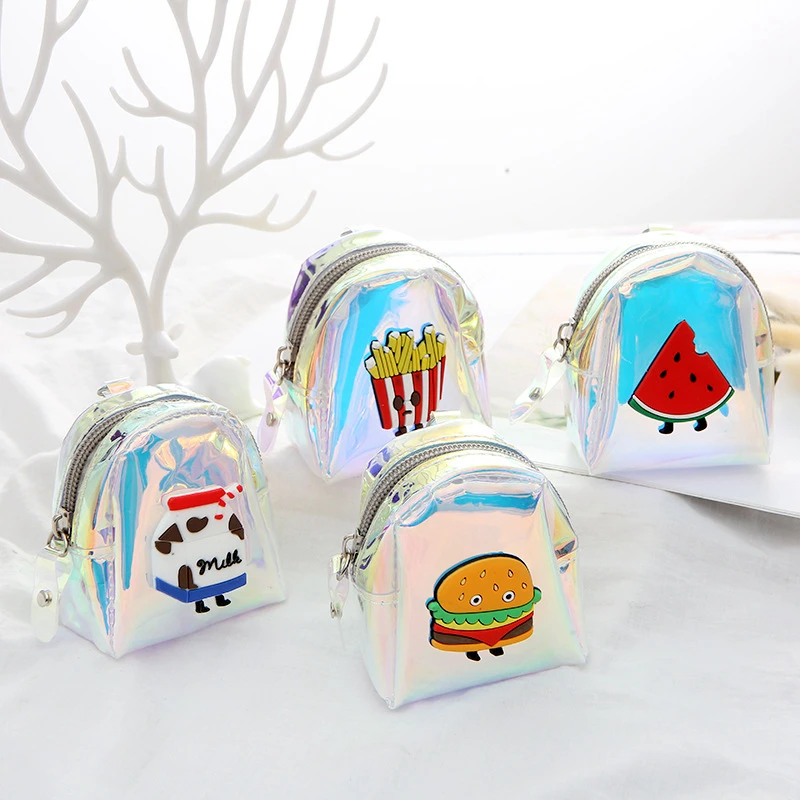 

Fashion Laser Fruit Watermelon Coin Bag Purses Colorful Simple Mini Boy Change Girl Pouch Storage Money Children Wallets Zipper