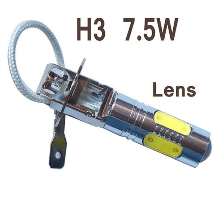 

2018 NEW H3 7.5W LED Fog Lamp Aluminum housing LED Auto Lamp 1year warranty Super Bright 10pcs Best Price