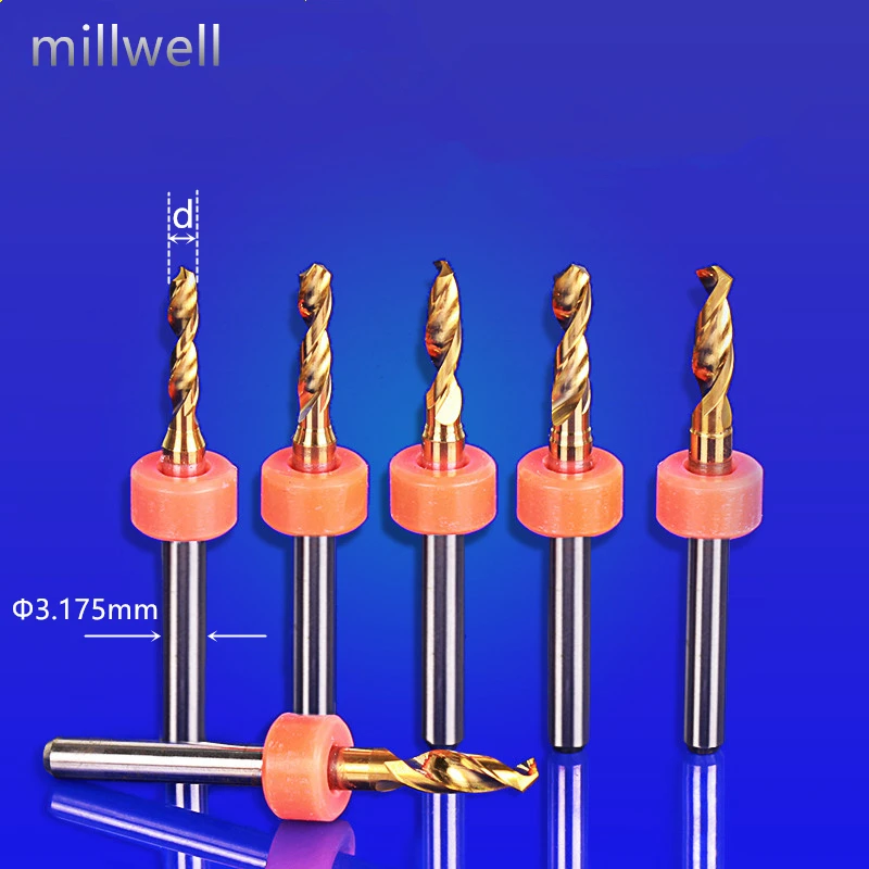 10pcs Free Shipping,cnc Solid Carbide Tialn Coated Micro Pcb Drill