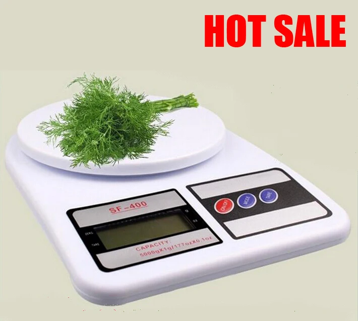 Free Shipping 10Kg/1G Kitchen Scale Baking Scale Tea Herbs Electronic Scales Clock Countdown