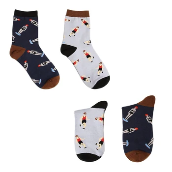 

4 Pairs Couples Mens Socks Spring And Summer New Bikini Skateboard Creative Iiiustration Shaping Vintage Comfort Socks Men Meias