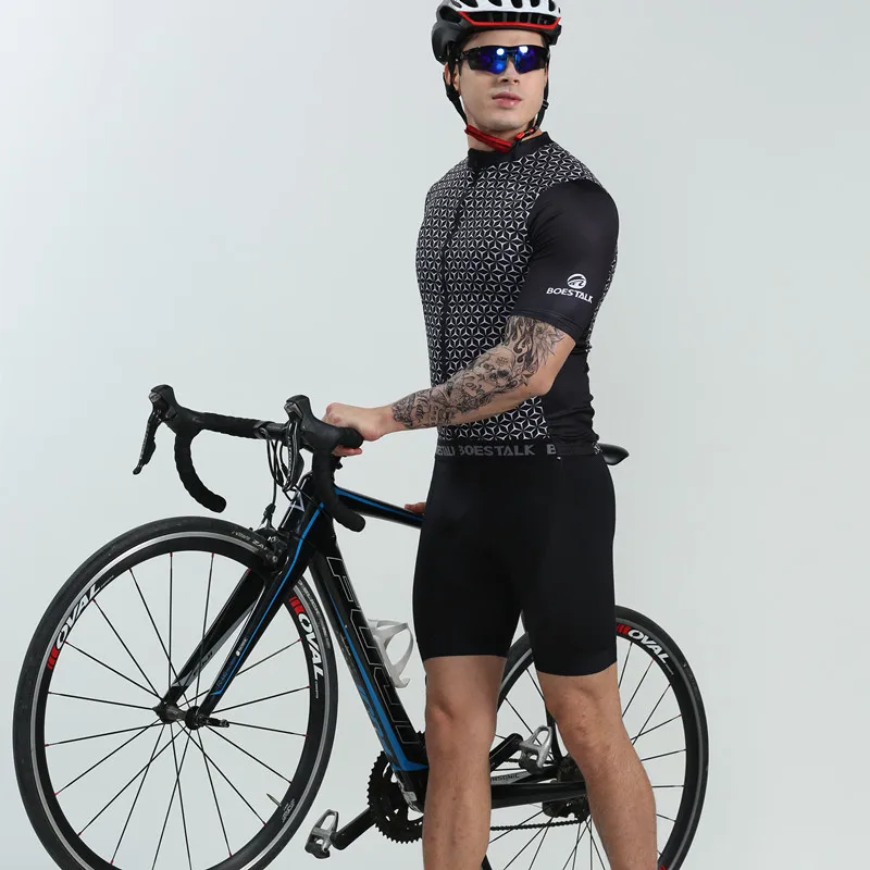 

Boestalk men short sleeve cycling set BIC bike cycling set 2019 summer quick dry tights equipment outdoor fleet jersey custom