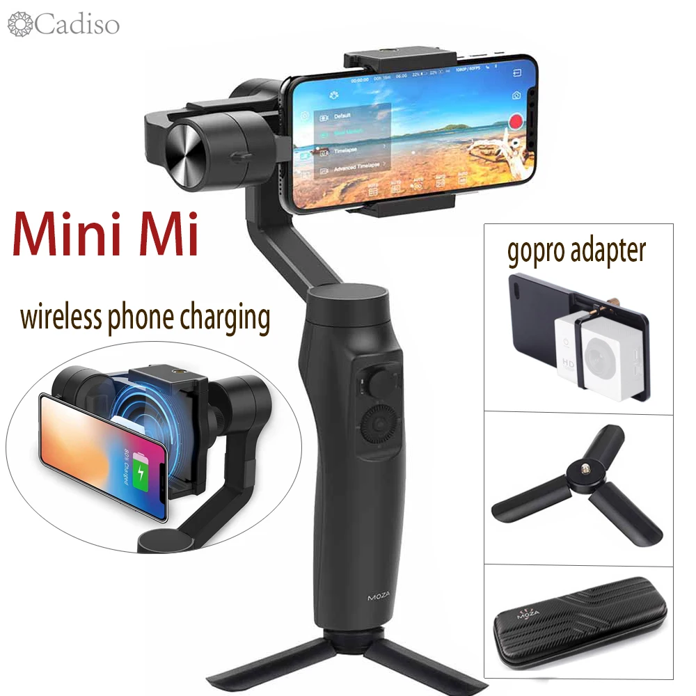 

Cadiso Moza Mini-Mi 3-Axis Handheld Gimbal smartphone video stabilizer for iPhone X 8 Plus 8 Samsung Huawei Gopro Action Camera