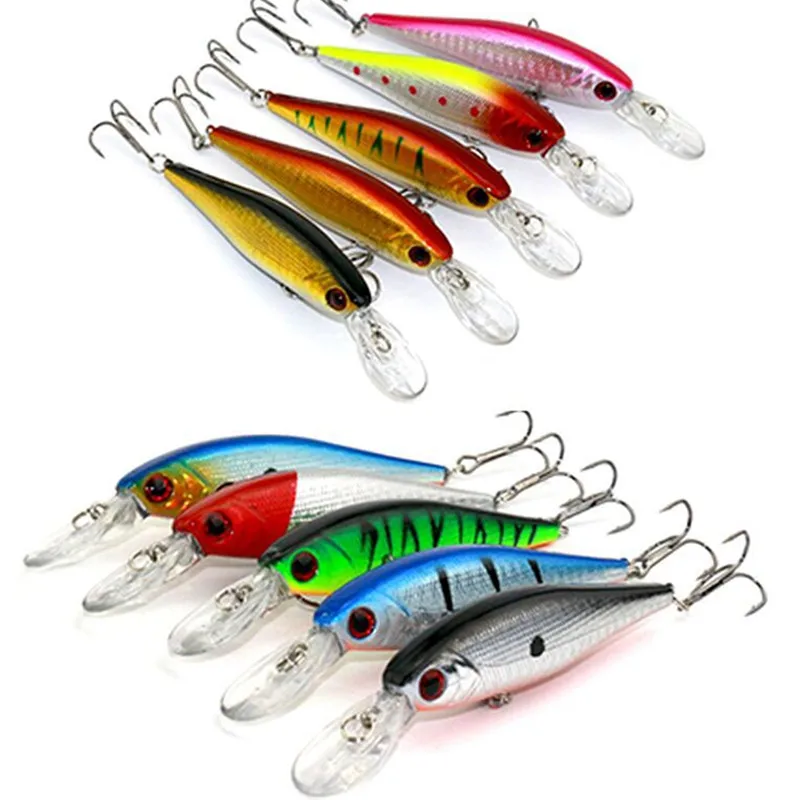  1KKWEZVA 10.5CM 9.5G diving 0.5-1.5m Fishing Lure Deep swim hard bait fish artificial baits minnow 