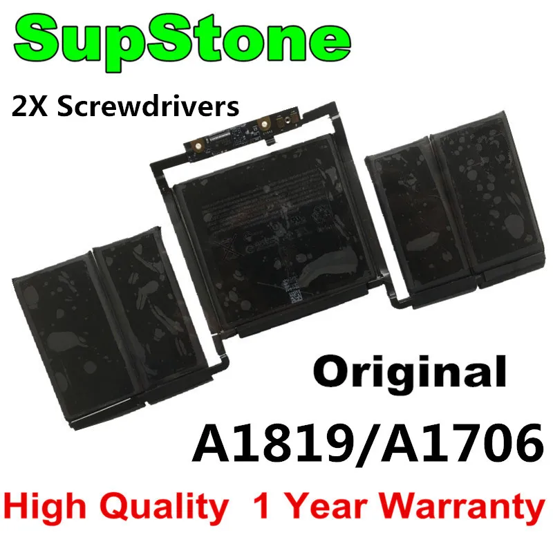 Оригинальный аккумулятор SupStone A1819 020 01705 для ноутбука Apple Macbook Pro 13 дюймов Touch A1706 MLH12