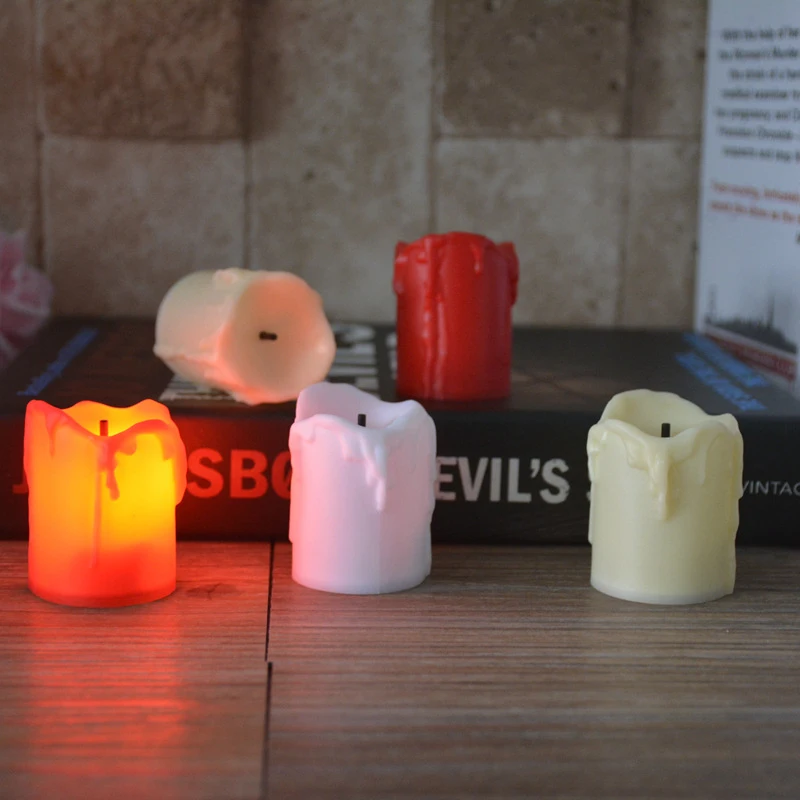 

Candles Lamp LED Candles Light Tealight Novelty Light LED Colorful Flickering with button Cell Battery-Powered Flameless