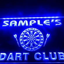 DZ030-для персонализированного названия Дарт Club пивной бар светодиодный неоновый Световой значок