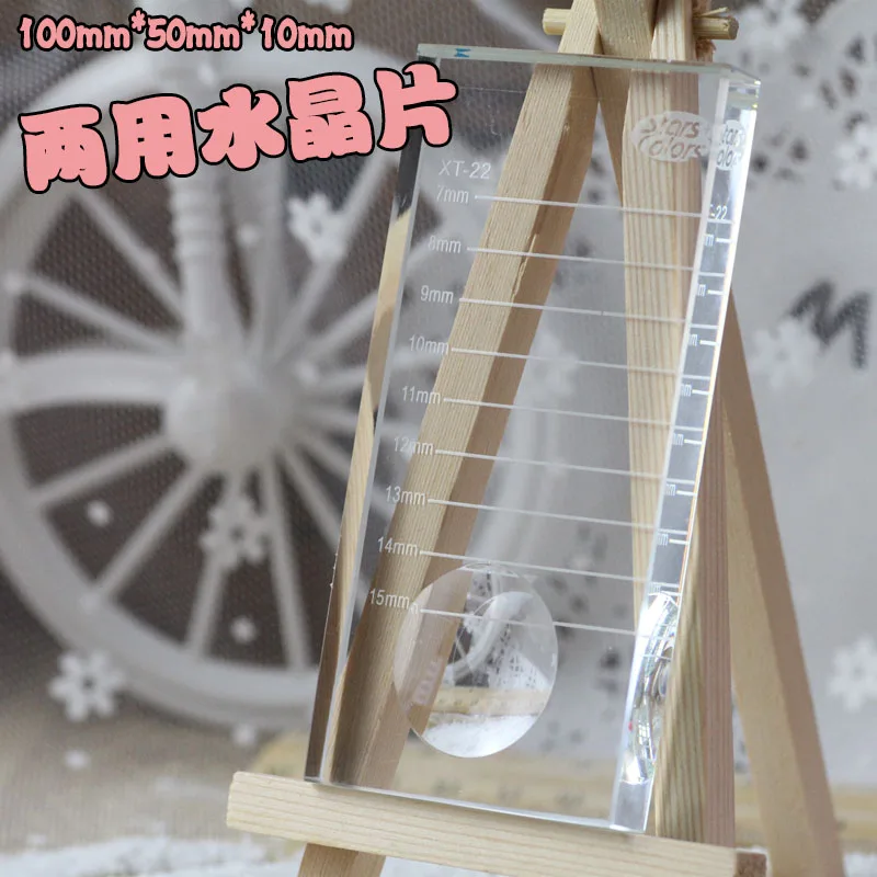 

Size printing Eyelash Extension tool U-Shape Crystal Glass Adhesive Glue Pallet Crystal Stone for Eyelashes Extension