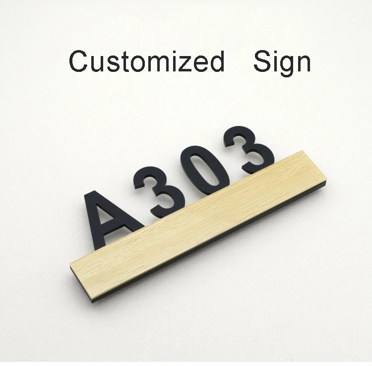 

Aqumotic Customized Indicator Board Hotel Office Room Number Sign Board Signage Fine Custom Signboard Acrylic and Wood Unique