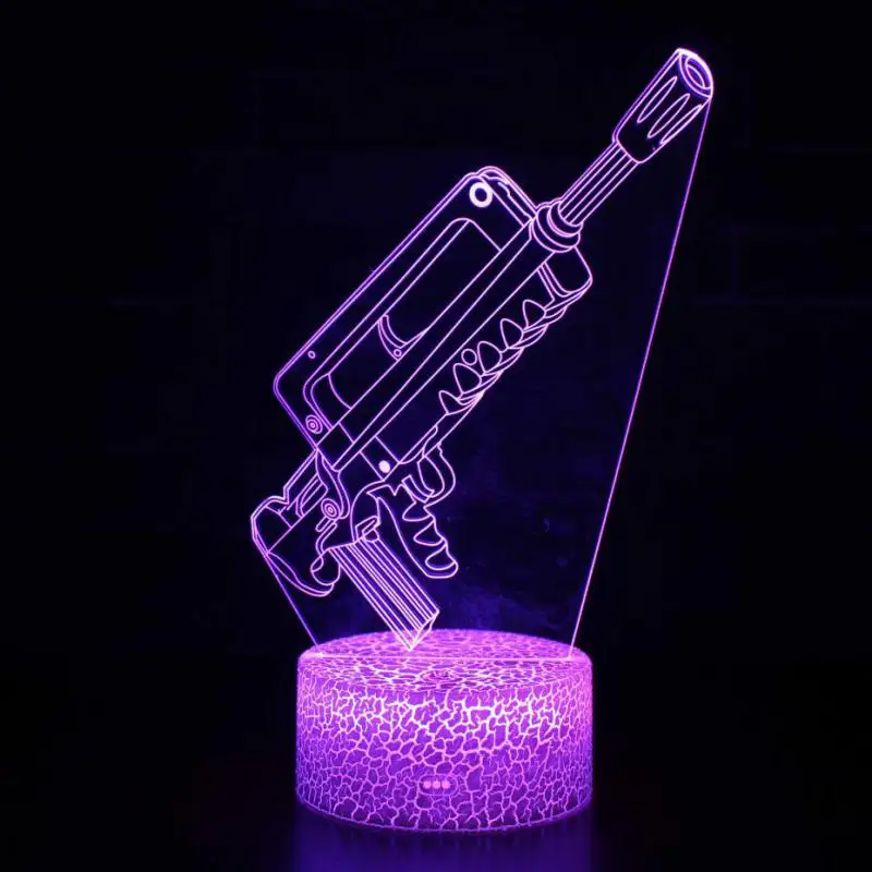 Skins New 3D LED Lamp 7 Colors Touch Switch Table Desk Light Lava Lamp Acrylic Illusion Room Lighting Game Gifts Drop Shipping