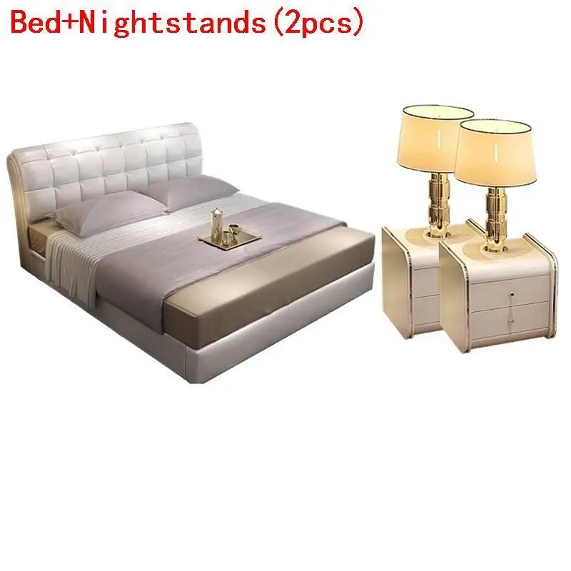 Recamaras مجموعة Letto هل Matrimoniale Bett الحديثة إطار Literas غرفة جلدية نوم الأثاث Mueble دي Dormitorio Moderna كاما السرير
