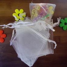 300 шт. 11*16 см белый мешочек из органзы Ювелирная упаковка Дисплей сумки шнурок Чехол для браслеты/Колье /Ср мини Пряжа сумка