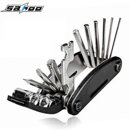 

Bicycle repair combination tool mountain bike tire repair wrench multi-function folding tool