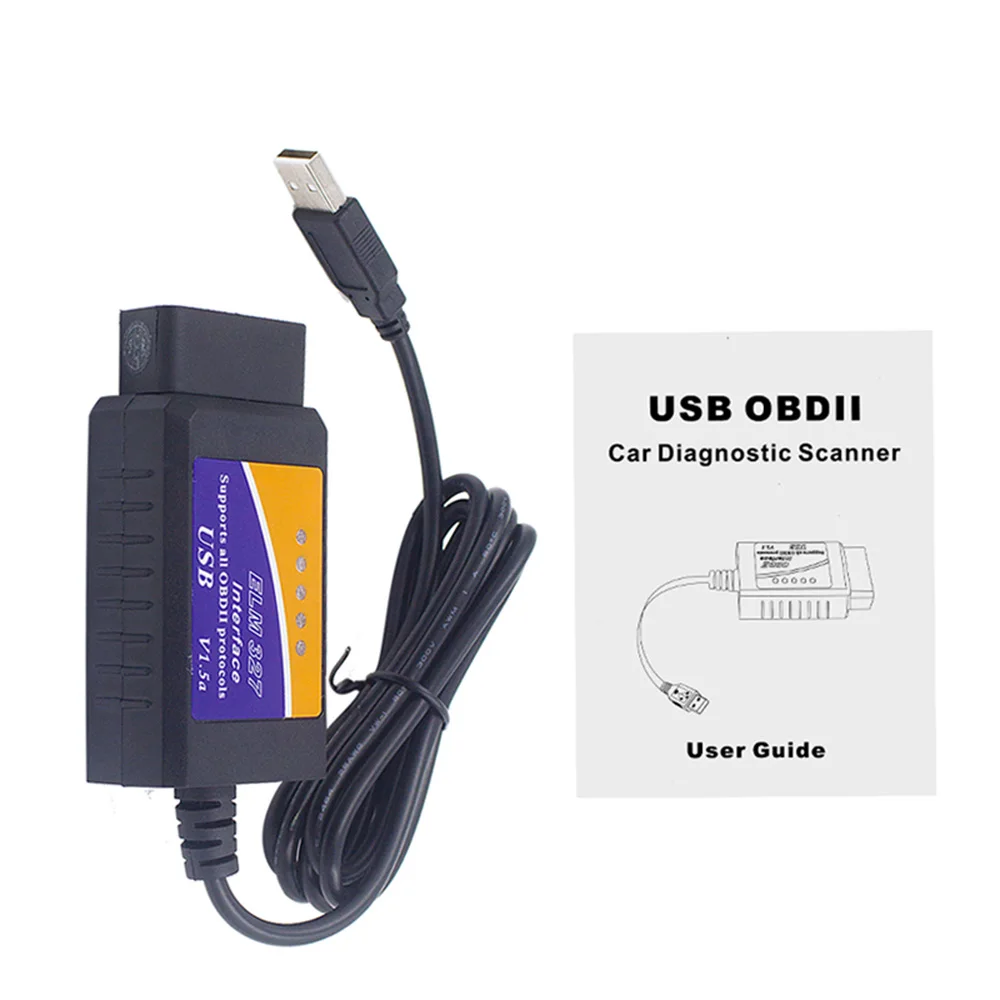 Диагностический сканер ELM327 USB интерфейс OBD2 диагностический инструмент без чипа