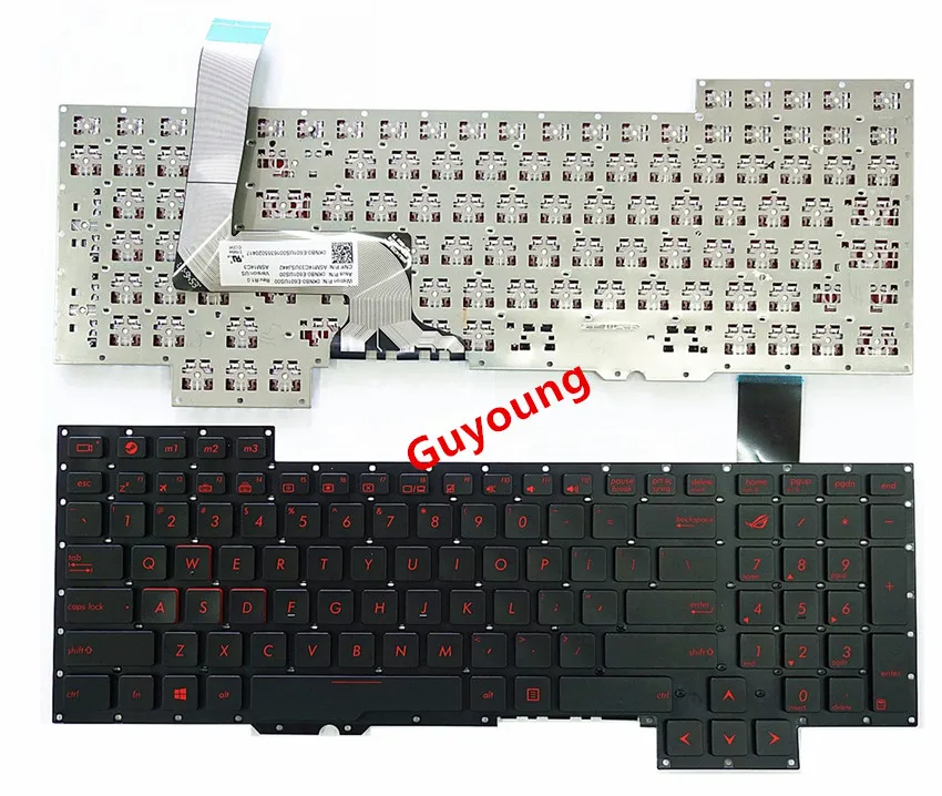 Новинка для ASUS g751jl bs17t28 G751JT CH71 US раскладка клавиатуры ноутбука G751 G751J G751JL G751JM