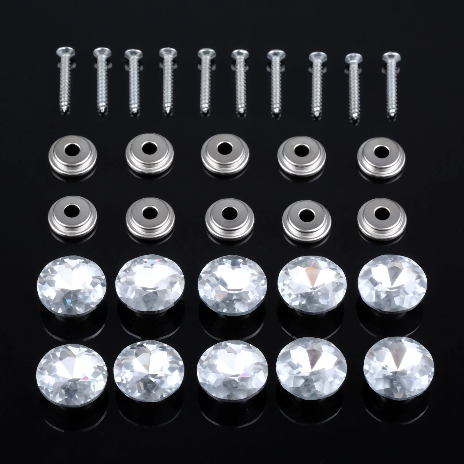 Upholstery Nail 10Pcs Diamond Crystal Upholstery Nails Button Tacks Studs Pins 16/18/25/30mm Sofa Bag Wall Decoration Furniture Accessory