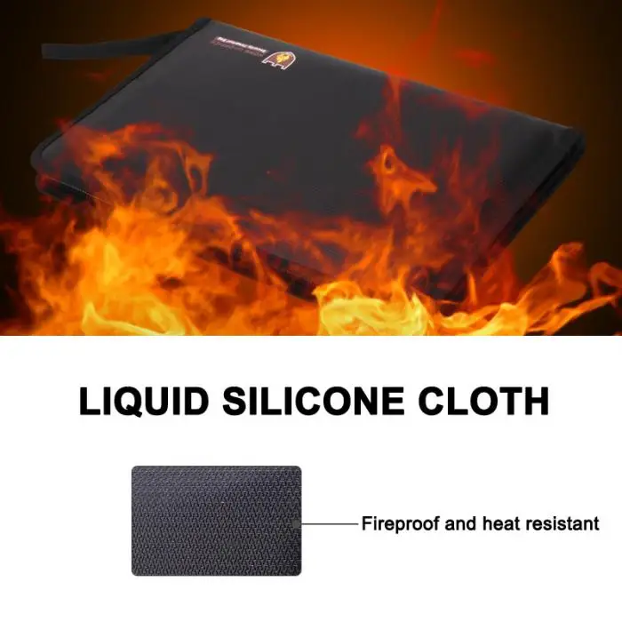 Многофункциональная огнестойкая Сумка для документов 12 карманов водонепроницаемый огнестойкий Сейф конверт для наличных паспорта FP8