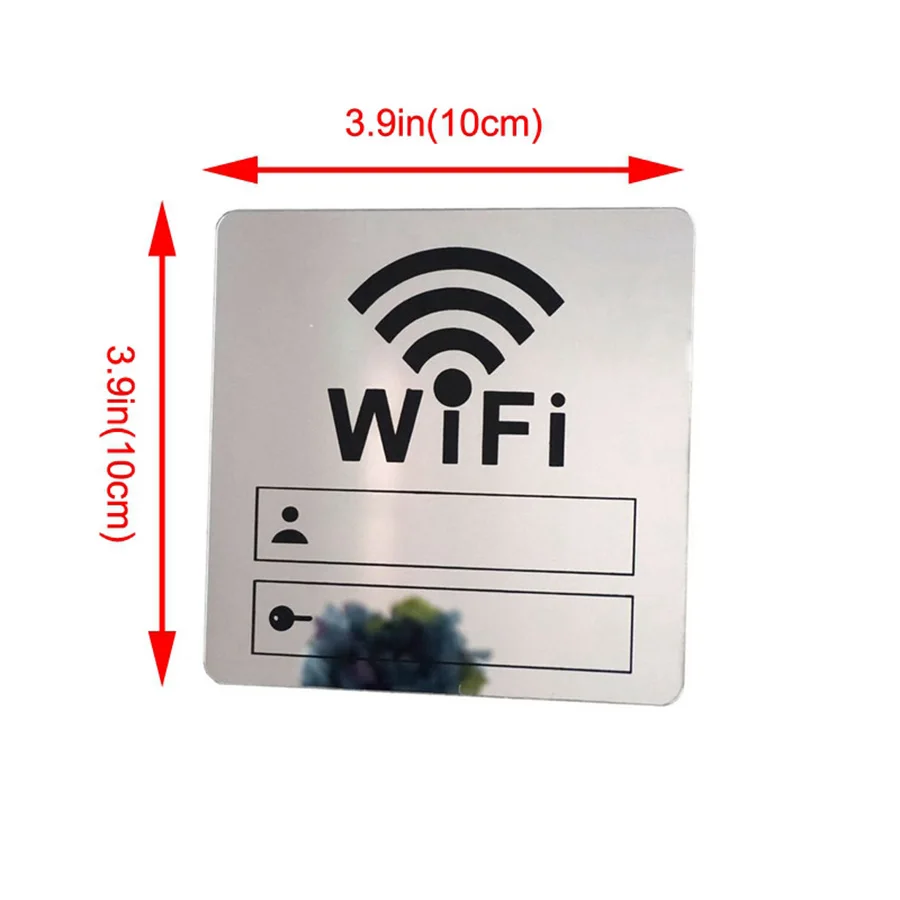 20 см знак Wi Fi 3D акриловые зеркало наклейки на стену перезаписываемый аккаунт и