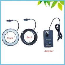 156 шт. белый МИКРОСКОП СВЕТОДИОДНЫЙ кольцевой светильник 81 мм большой внутренний диаметр светодиодный фонарь-кольцо с адаптером для освещения камеры