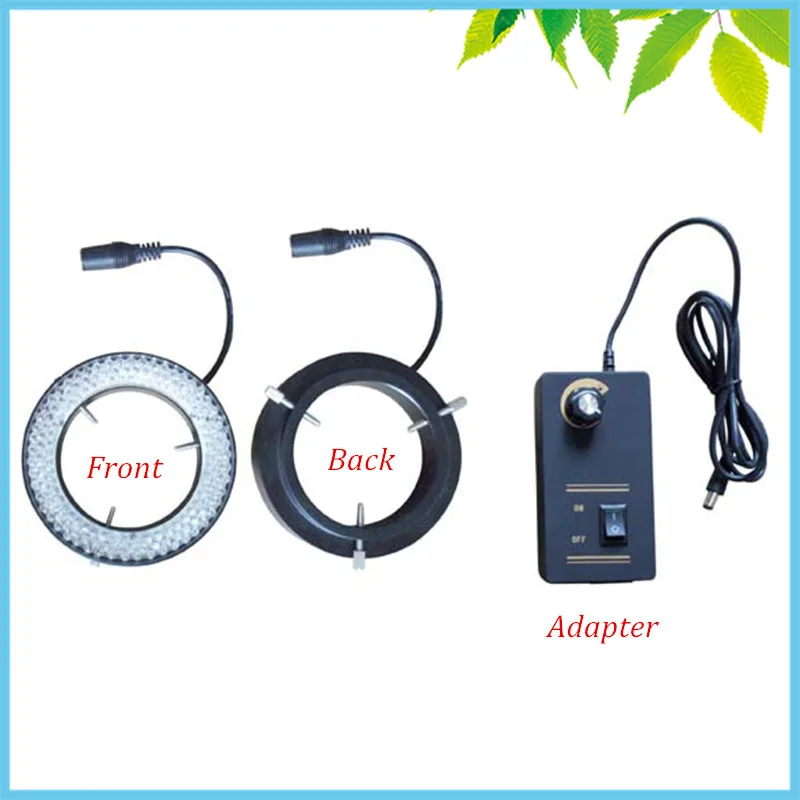 

156 PCS White Microscope LED Ring Light 81mm Large Inner Diameter LED Ring Lamp with Adapter for Camera Illumination