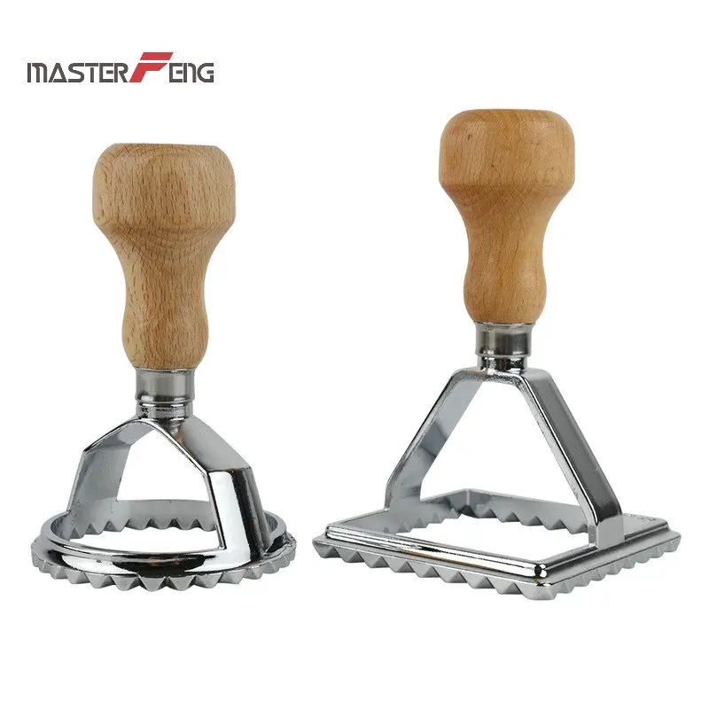 

Ravioli Maker Ravioli Stamp Set of 2 Pieces Round & Square Shape Pasta Mold Tool Ravioli Cutter