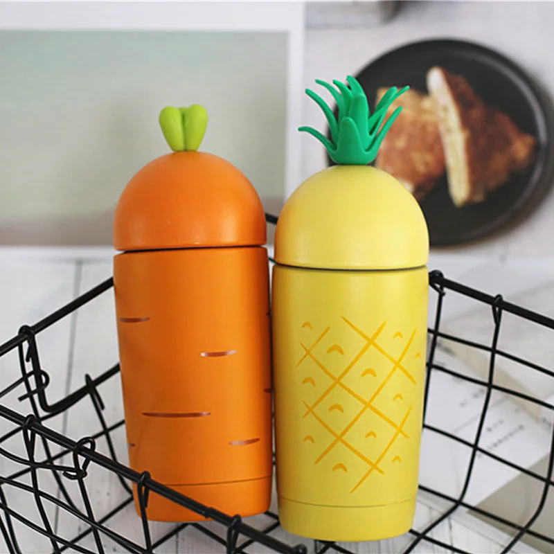 Cute-Pineapple-Carrot-Thermal-Bottle-Coffee-Mug-Thermo-Cup-Thermos-Flask-Vacuum-Cup-Travel-Portable-Stainless