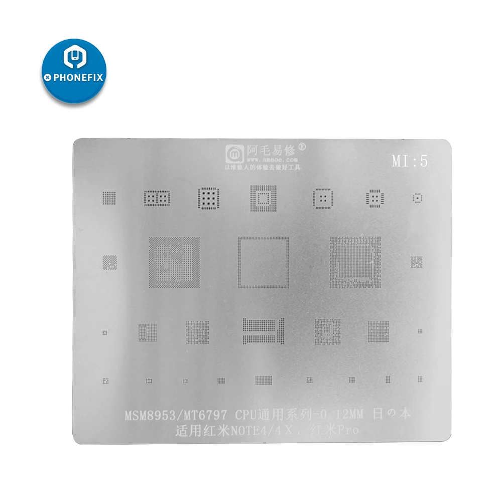 multi-function Xiaomi Mobile phone motherboard Repair BGA Reballing Stencil Kits Solder template for Xiaomi Mi 45678 Redmi