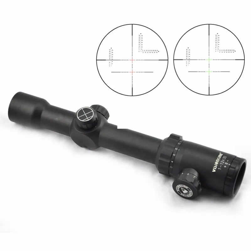 Visionking 1-12x30 тактический прицел Riflescopes Mil-Dot 30 мм Riflescope для охоты военный водонепроницаемый винтовочный прицел Visionking