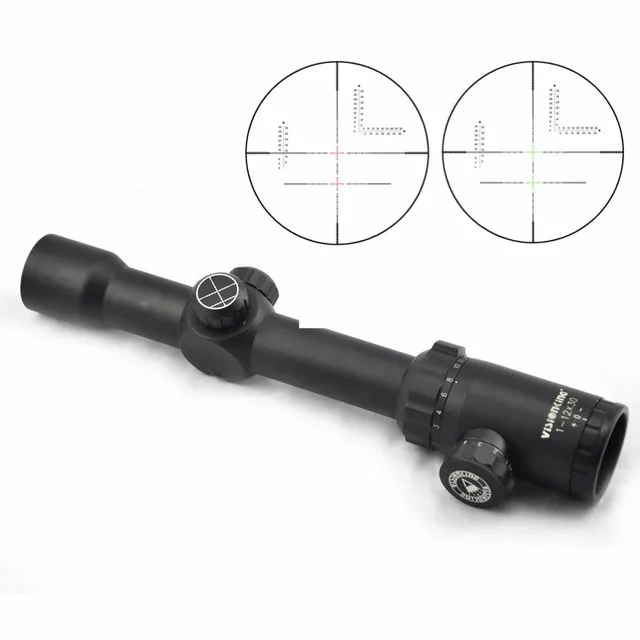 Mil 1 Étanche 12x30 Visée Chasse Tactique Militaire La Portée Visionking Pour Lunette Fusil Dot De 30mm JcT13FlK