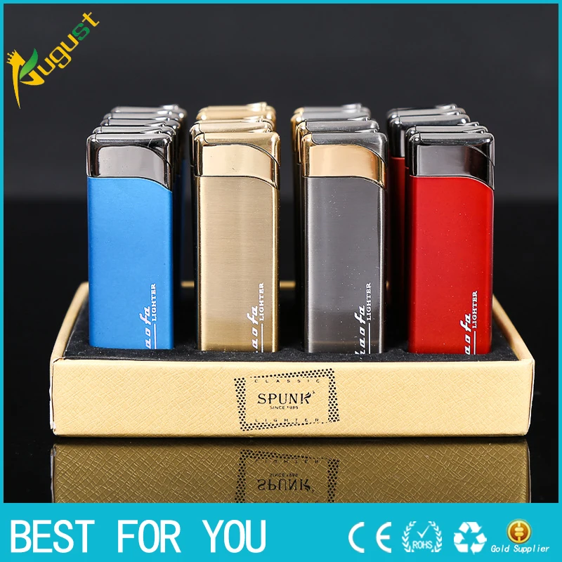 

100pcs/lot Cigarette lighter metal Creative lighters Smoking Lighter windproof butane gas cigarette lighter torch metal