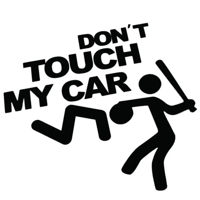 Сильный адгезии Забавный не трогать мой автомобильный узор Светоотражающая наклейка на машину водонепроницаемая ПВХ стикер автомобильный Автоаксессуары
