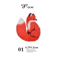 Buy AHYONNIEX Brand Iron On Embroidered Cute Fox Patches Clothes Bags Applique Embroidery Patches Iron Patch Online - Image 3