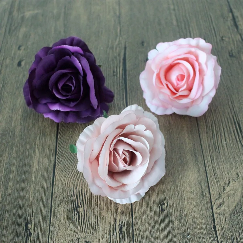 Artificial Rose Flower Head Handmade Home Decoration DIY Event Party Supplies for Wedding Decor Flores (5)