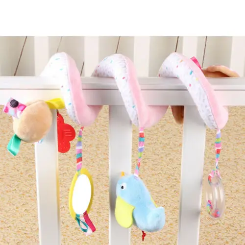 Animals Cot Spiral Activity Hanging Baby Soft Plush Dolls Educational Toys