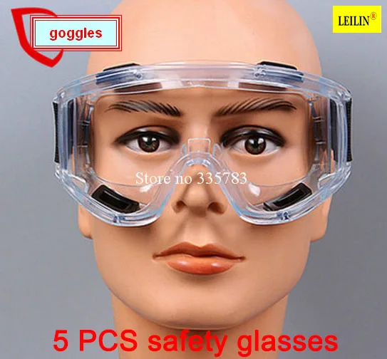 5pcs Free shipping Impact resistant polycarbonate protective glasses