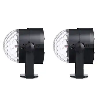 

2pcs/set Voice Control Party With Remote Control Dj Lighting, Rbg Disco Ball, Strobe Lamp 7 Mode Stage Par Light drop shipping
