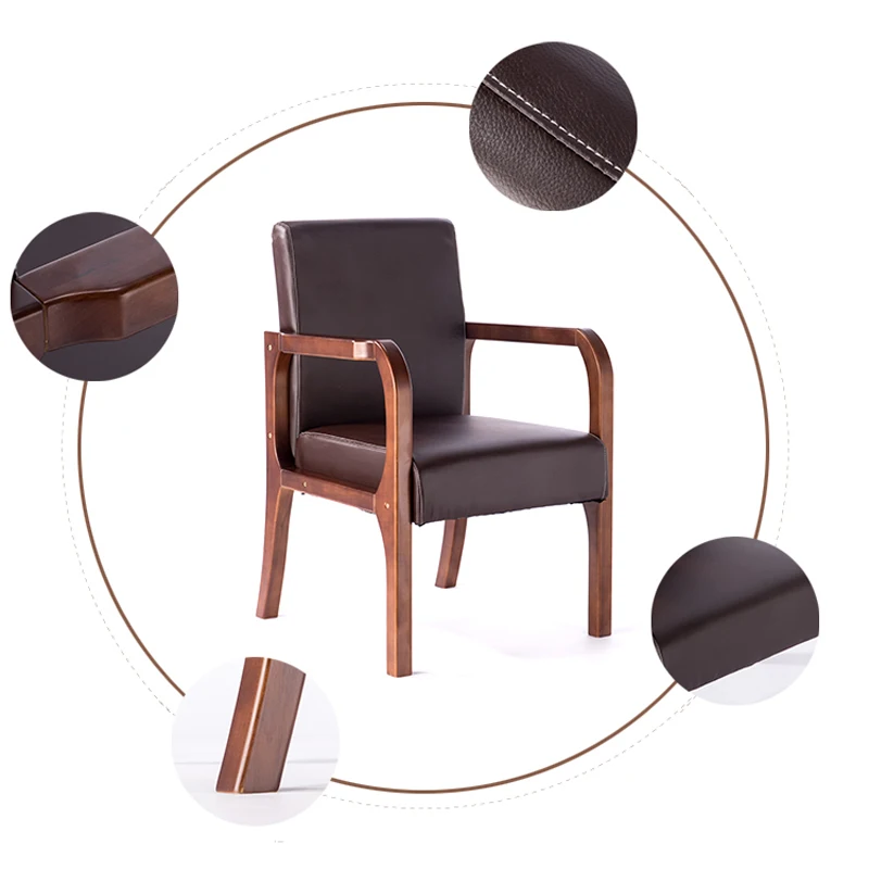 Luxury 100% wood modern Leisure chair with armchair wood dining chair Nordic retro sofa PU Leather sofa Living Room Furniture Luxury 100% wood modern Leisure chair with armchair wood dining chair Nordic retro sofa PU Leather sofa Living Room Furniture