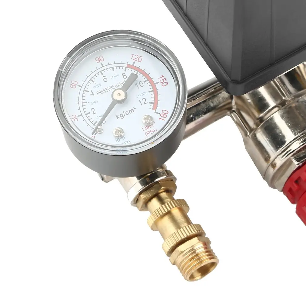 YF-CHEN Pressure Regulator Gauge 40343 Adjustable Pressure Switch Air Compressor Switch Pressure Regulating with 2 Press Gauges Valve Control Set Industrial YF-CHEN Pressure Regulator Gauge 40343 Adjustable Pressure Switch Air Compressor Switch Pressure Regulating with 2 Press Gauges Valve Control Set Industrial