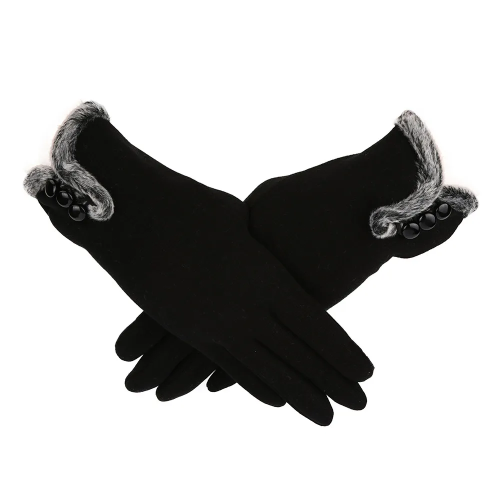 

New Style Women Female Gloves Winter Warm Women Leater Waterproof Driving Full Finger Gloves Touch Screen Gloves For Mobile 18No