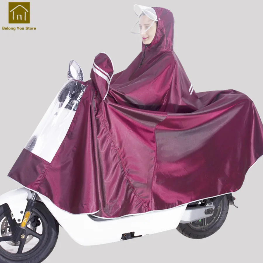 Long Motorcycle Raincoat Waterproof Bike Rain Coat Women Capa Chuva