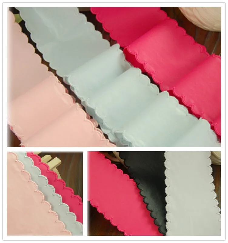 Free Shipping 5 yards 6.8cm width lace ribbons embroidered wave edges handmade bow diy materials embroidery colors | Дом и сад